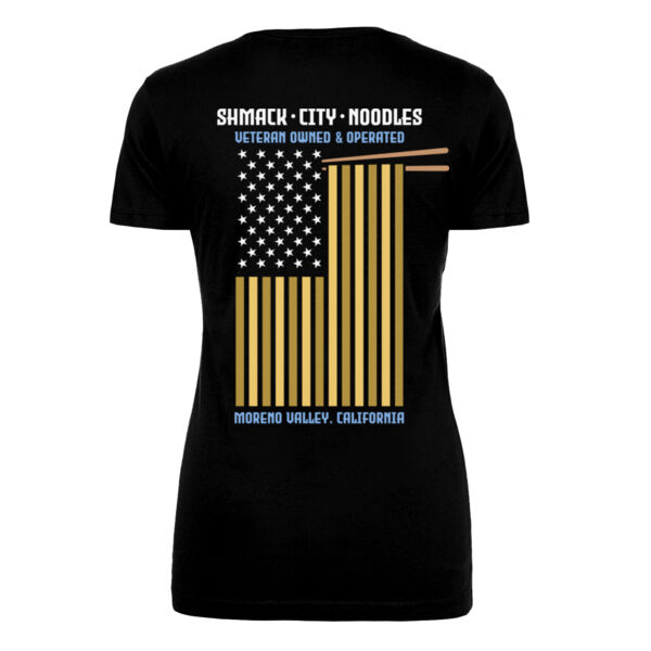 FLAG NOODLES - PREMIUM WOMEN'S FITTED T-SHIRT - BLACK - W7A25Z Thumbnail