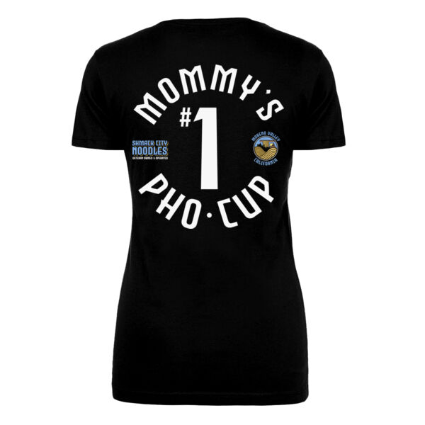MOMMY'S #1 PHO CUP FRONT & BACK - PREMIUM WOMEN'S FITTED T-SHIRT - BLACK - ZBTUJP Thumbnail